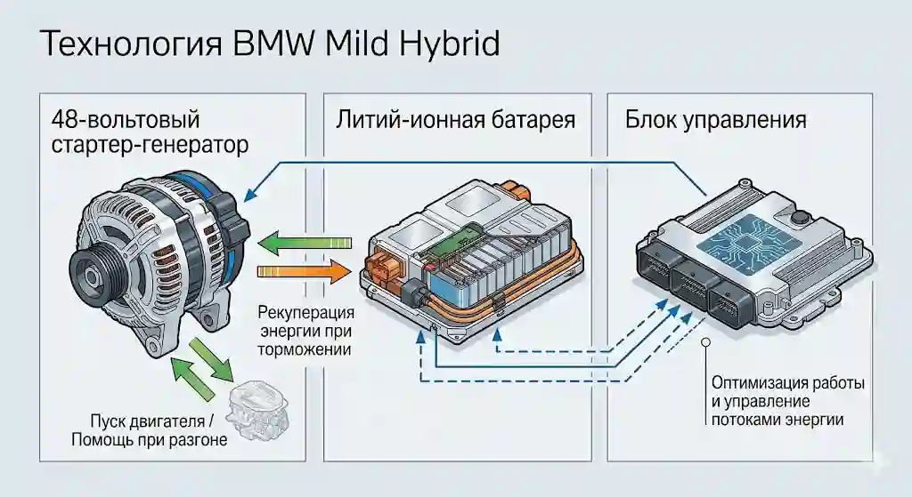 Базовые компоненты системы Mild Hybrid