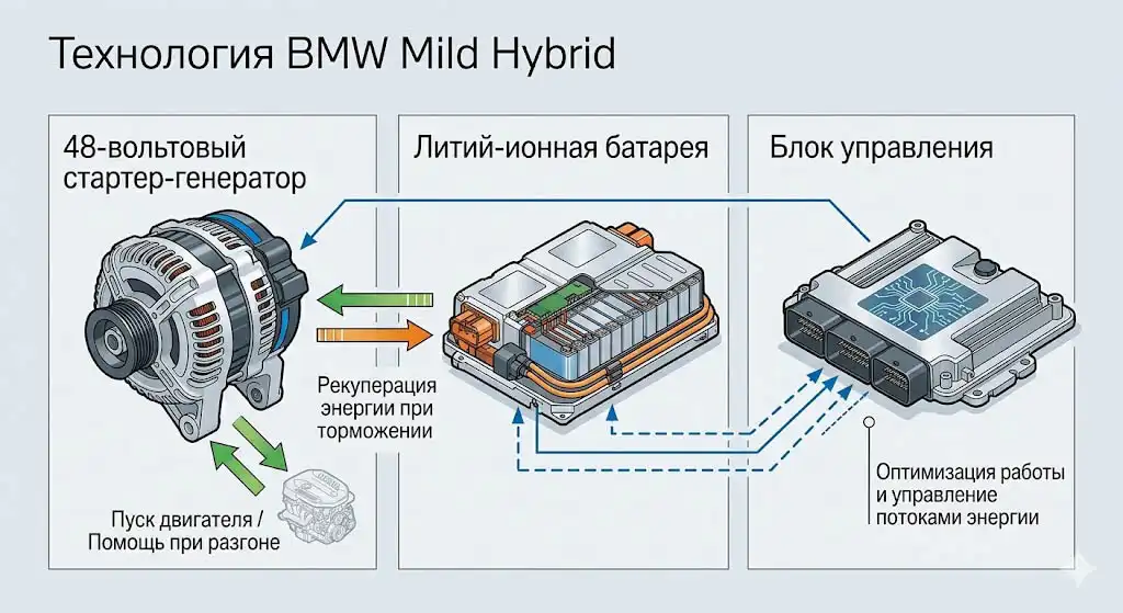 Базовые компоненты системы Mild Hybrid